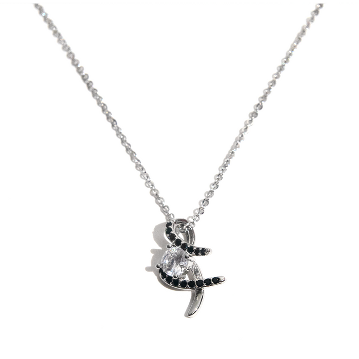Silver Flow Obsidian Necklace