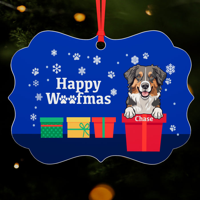 Happy Woofmas, Personalized Pet Ornament