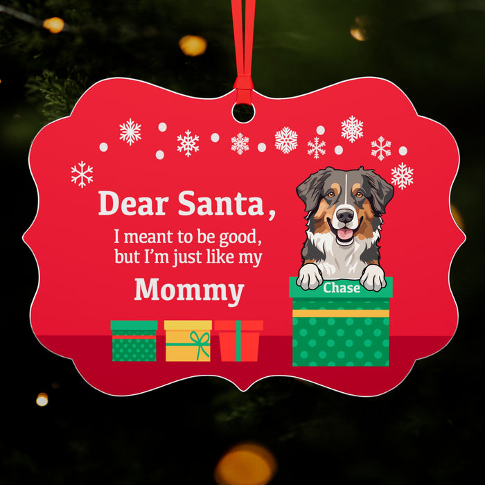 Dear Santa I Meant to be Good, Personalized Pet Ornament