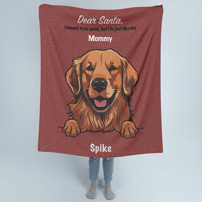Dear Santa I Meant to be Good, Personalized Blanket